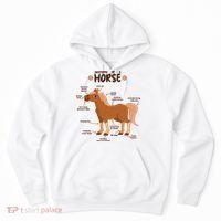 Cute Funny Anatomy Of A Horse Diagram Hoodie thumb 0