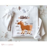 Cute Funny Anatomy Of A Horse Diagram Sweatshirt thumb 2