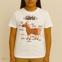 Cute Funny Anatomy Of A Horse Diagram T-Shirt thumb 4