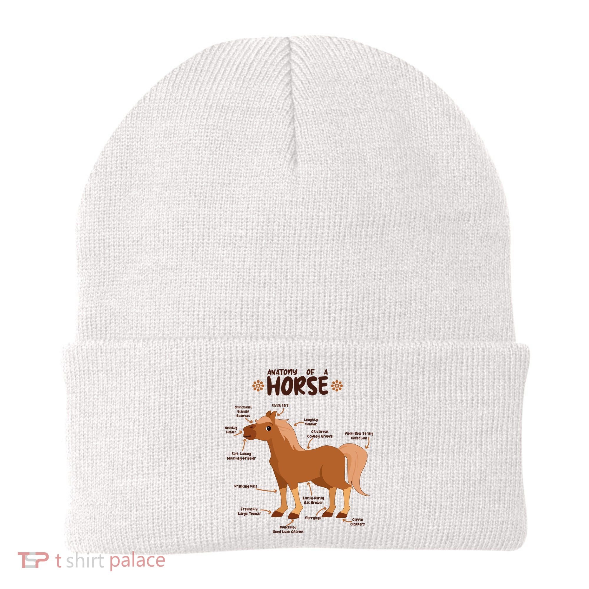 Cute Funny Anatomy Of A Horse Diagram Beanie