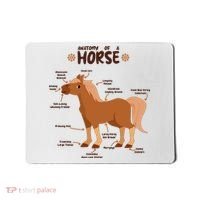 Cute Funny Anatomy Of A Horse Diagram Mousepad thumb 0
