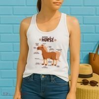 Cute Funny Anatomy Of A Horse Diagram Women's Tank Top thumb 2