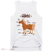Cute Funny Anatomy Of A Horse Diagram Tank Top thumb 0