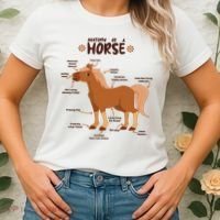 Cute Funny Anatomy Of A Horse Diagram Women's T-Shirt thumb 2
