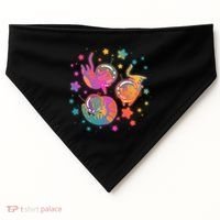 Cute Funny Astronaut Space Kitty Cats USA-Made Doggie Bandana thumb 0