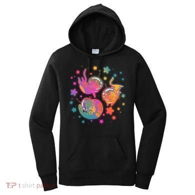 Cute Funny Astronaut Space Kitty Cats Women's Hoodie