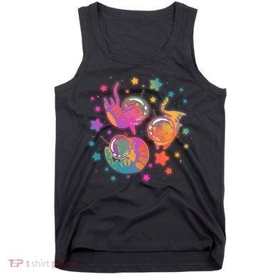 Cute Funny Astronaut Space Kitty Cats Tank Top