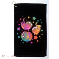 Cute Funny Astronaut Space Kitty Cats Golf Towel thumb 0