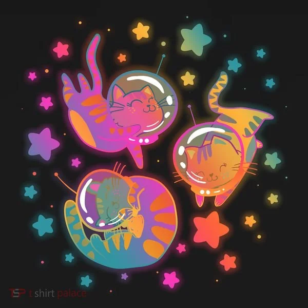 Cute Funny Astronaut Space Kitty Cats Toddler T-Shirt