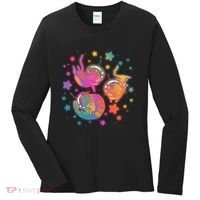Cute Funny Astronaut Space Kitty Cats Women's Long Sleeve Shirt thumb 0
