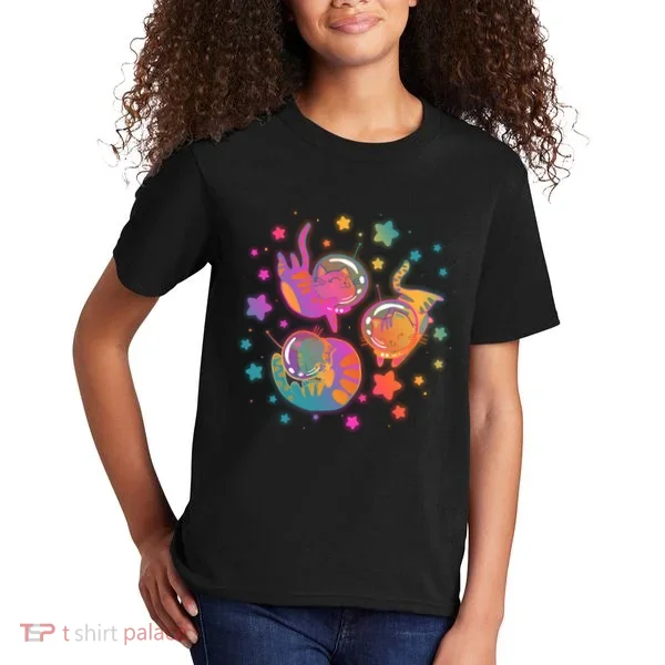Cute Funny Astronaut Space Kitty Cats Kids T-Shirt