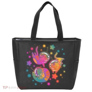 Cute Funny Astronaut Space Kitty Cats Tote Bag