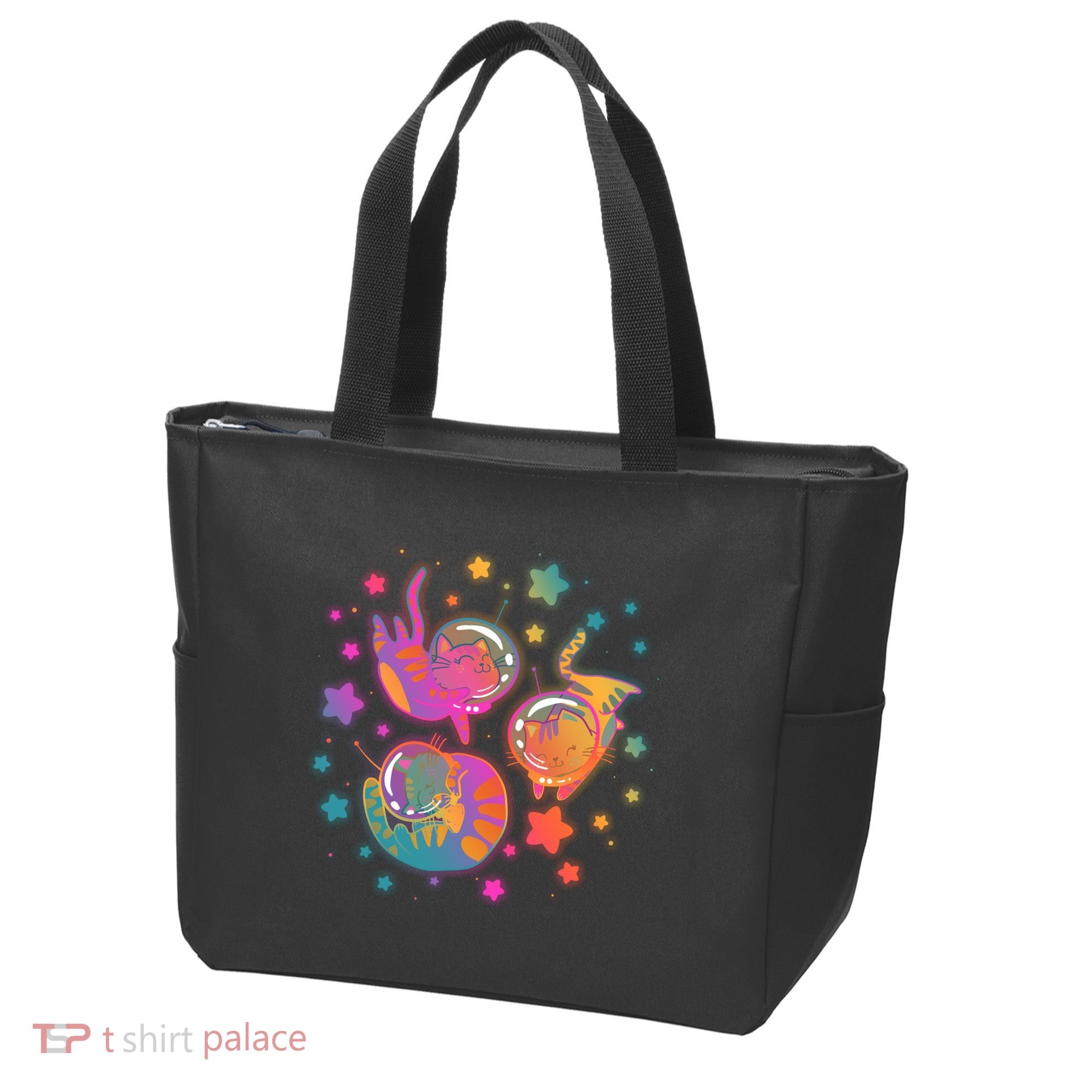 Cute Funny Astronaut Space Kitty Cats Tote Bag