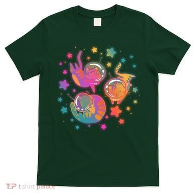 Cute Funny Astronaut Space Kitty Cats T-Shirt