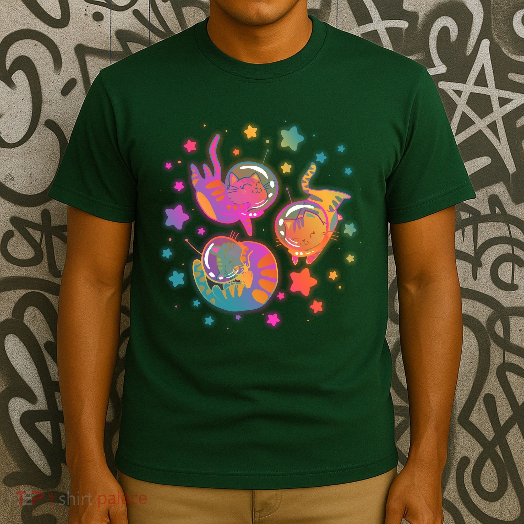 Cute Funny Astronaut Space Kitty Cats T-Shirt