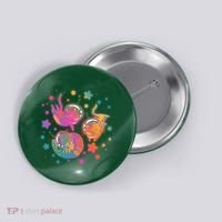Cute Funny Astronaut Space Kitty Cats Button thumb 0