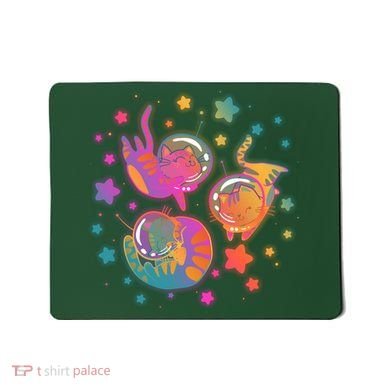 Cute Funny Astronaut Space Kitty Cats Mousepad