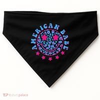Cute Funny American Babe Leopard Print Smiley Emoji USA-Made Doggie Bandana thumb 0