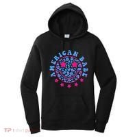 Cute Funny American Babe Leopard Print Smiley Emoji Women's Hoodie thumb 0