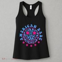 Cute Funny American Babe Leopard Print Smiley Emoji Women's Tank Top thumb 3