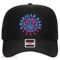 Cute Funny American Babe Leopard Print Smiley Emoji Hat thumb 0
