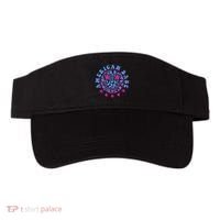 Cute Funny American Babe Leopard Print Smiley Emoji Visor thumb 0
