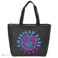 Cute Funny American Babe Leopard Print Smiley Emoji Tote Bag thumb 0