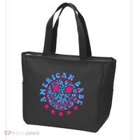 Cute Funny American Babe Leopard Print Smiley Emoji Tote Bag thumb 3