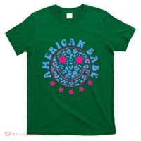 Cute Funny American Babe Leopard Print Smiley Emoji T-Shirt thumb 0