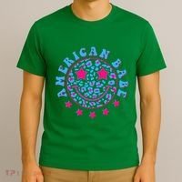 Cute Funny American Babe Leopard Print Smiley Emoji T-Shirt thumb 3