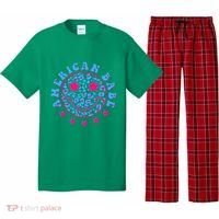 Cute Funny American Babe Leopard Print Smiley Emoji Pajama Set thumb 0