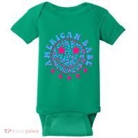 Cute Funny American Babe Leopard Print Smiley Emoji Baby Bodysuit thumb 0