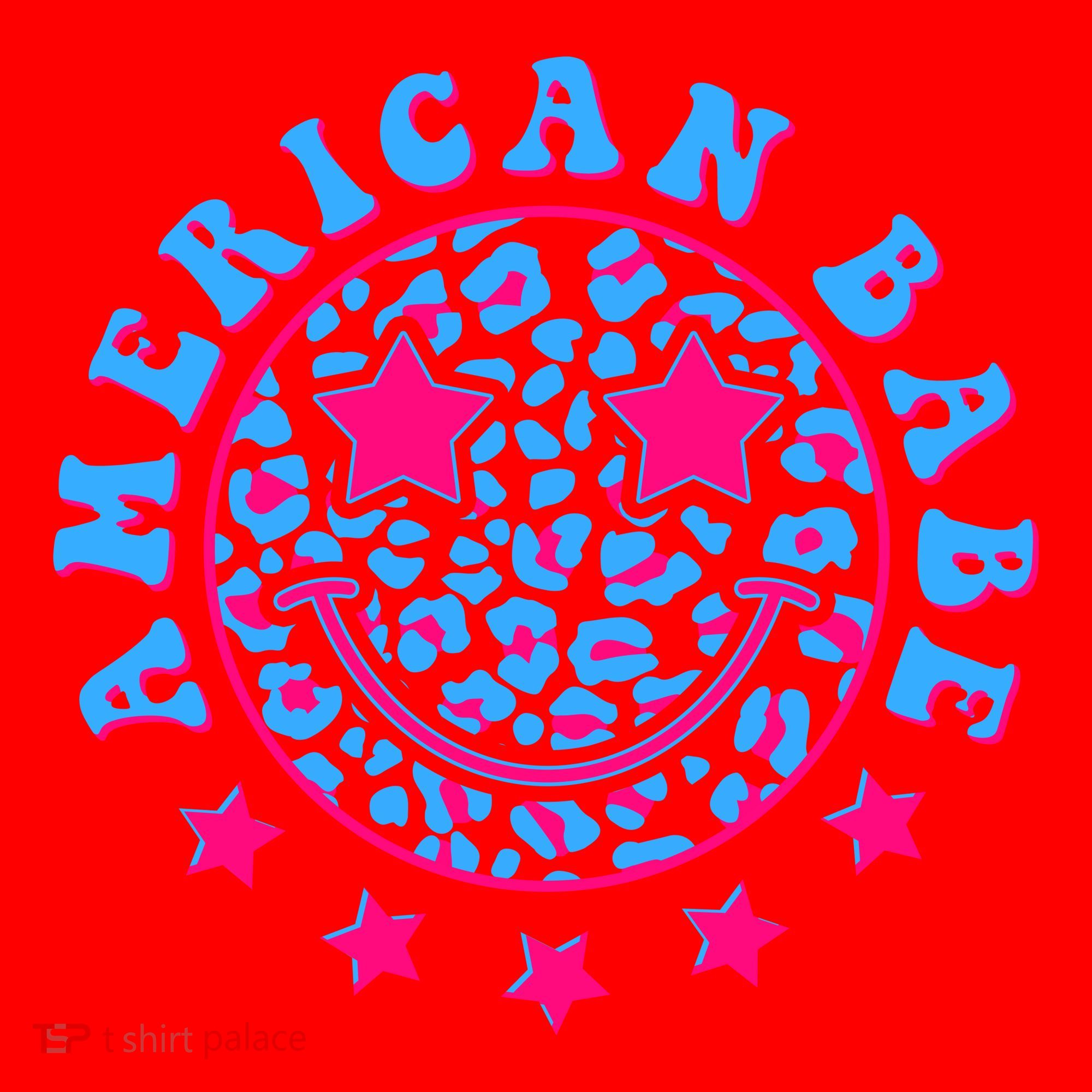 Cute Funny American Babe Leopard Print Smiley Emoji Santa Hat