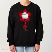 Cute Flower Atlanta Retro Baseball Lover Game Day Women's Sweatshirt thumb 0