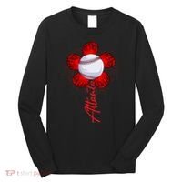Cute Flower Atlanta Retro Baseball Lover Game Day Long Sleeve Shirt thumb 0