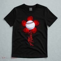 Cute Flower Atlanta Retro Baseball Lover Game Day T-Shirt thumb 5
