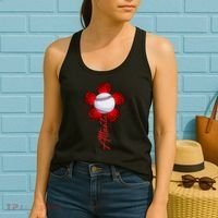 Cute Flower Atlanta Retro Baseball Lover Game Day Women's Tank Top thumb 2