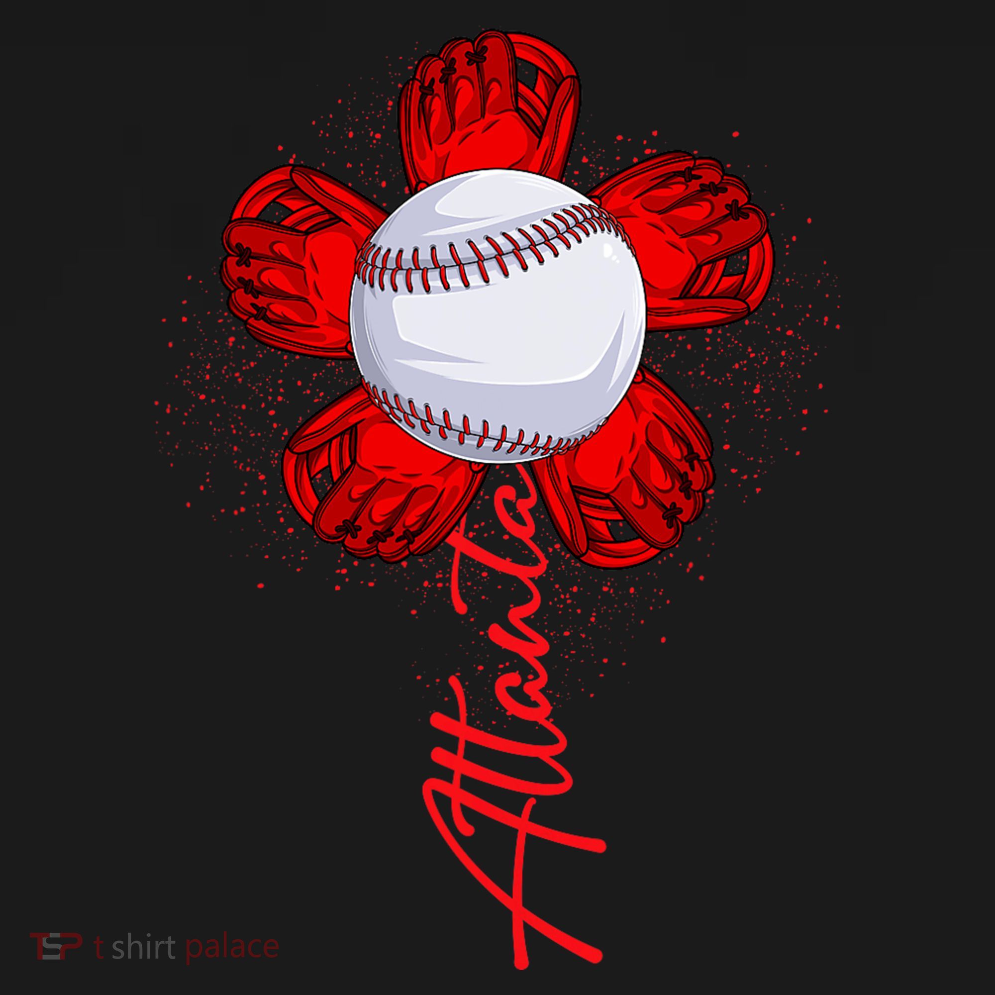Cute Flower Atlanta Retro Baseball Lover Game Day Women's Tank Top