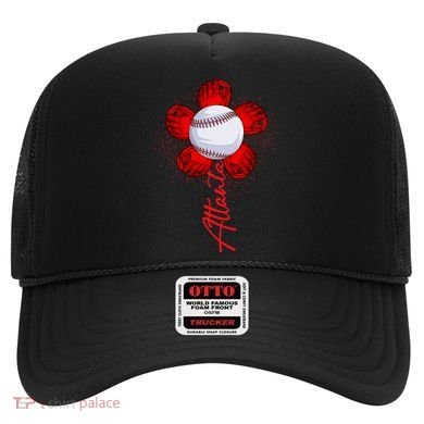 Cute Flower Atlanta Retro Baseball Lover Game Day Hat