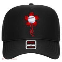 Cute Flower Atlanta Retro Baseball Lover Game Day Hat thumb 0