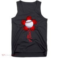 Cute Flower Atlanta Retro Baseball Lover Game Day Tank Top thumb 0