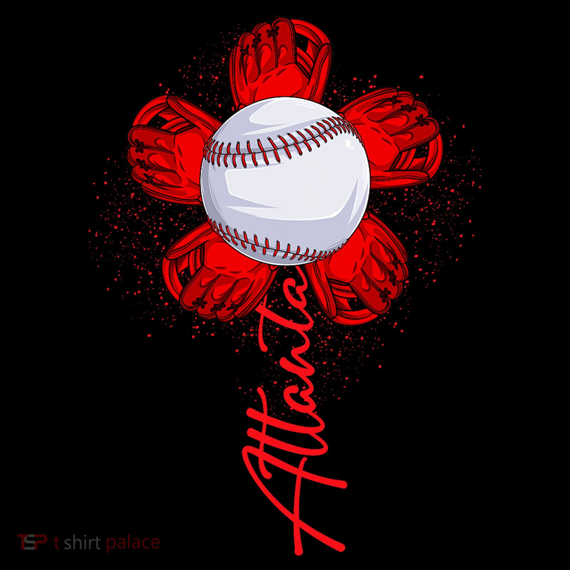 Cute Flower Atlanta Retro Baseball Lover Game Day Tank Top