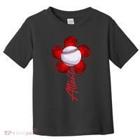 Cute Flower Atlanta Retro Baseball Lover Game Day Toddler T-Shirt thumb 0