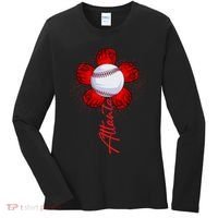 Cute Flower Atlanta Retro Baseball Lover Game Day Women's Long Sleeve Shirt thumb 0