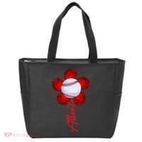 Cute Flower Atlanta Retro Baseball Lover Game Day Tote Bag thumb 0