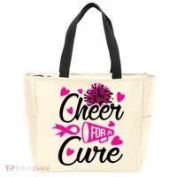 Cheer For A Cure Breast Cancer Awareness Tote Bag thumb 0