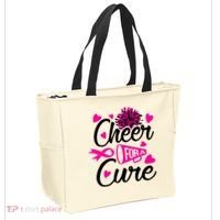 Cheer For A Cure Breast Cancer Awareness Tote Bag thumb 2