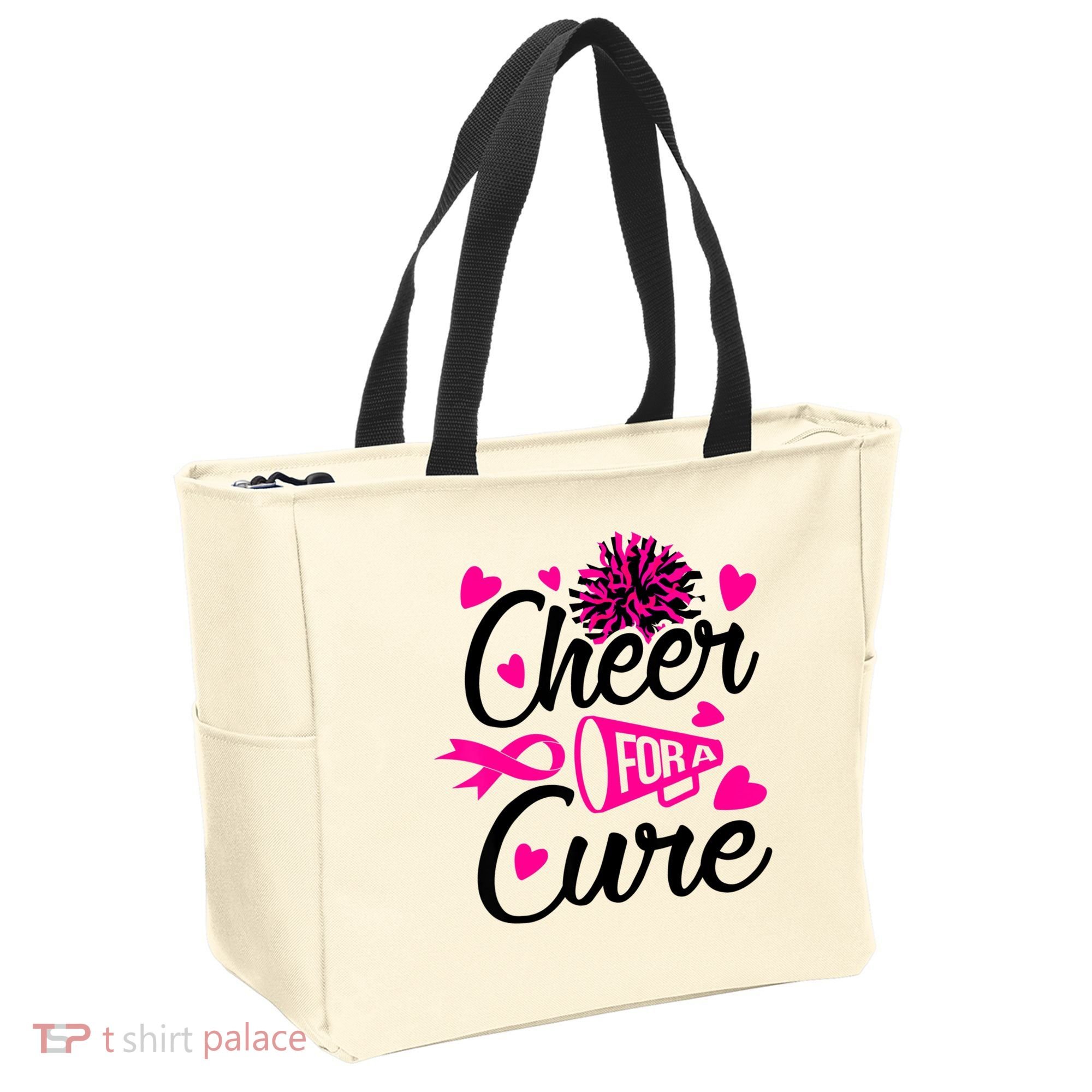 Cheer For A Cure Breast Cancer Awareness Tote Bag