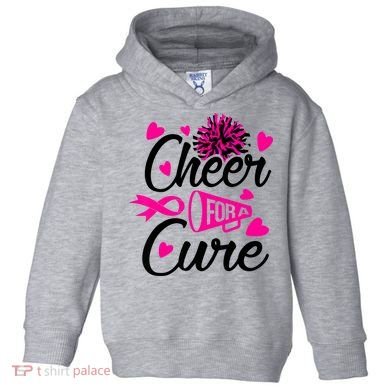 Cheer For A Cure Breast Cancer Awareness Toddler Hoodie