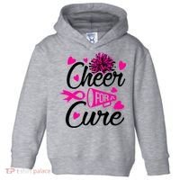 Cheer For A Cure Breast Cancer Awareness Toddler Hoodie thumb 0